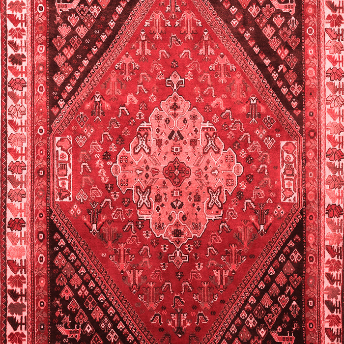 Machine Washable Persian Red Traditional Rug, wshtr881red