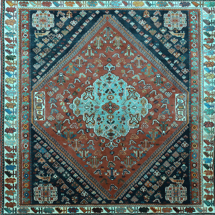 Square Persian Light Blue Traditional Rug, tr881lblu