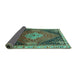 Sideview of Persian Turquoise Traditional Rug, tr881turq