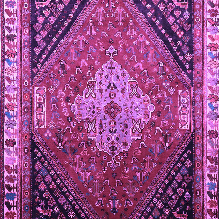 Machine Washable Persian Purple Traditional Area Rugs, wshtr881pur
