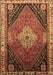 Machine Washable Persian Brown Traditional Rug, wshtr881brn