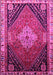 Machine Washable Persian Pink Traditional Rug, wshtr881pnk