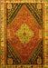 Machine Washable Persian Yellow Traditional Rug, wshtr881yw