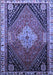 Machine Washable Persian Blue Traditional Rug, wshtr881blu