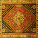 Square Persian Yellow Traditional Rug, tr881yw