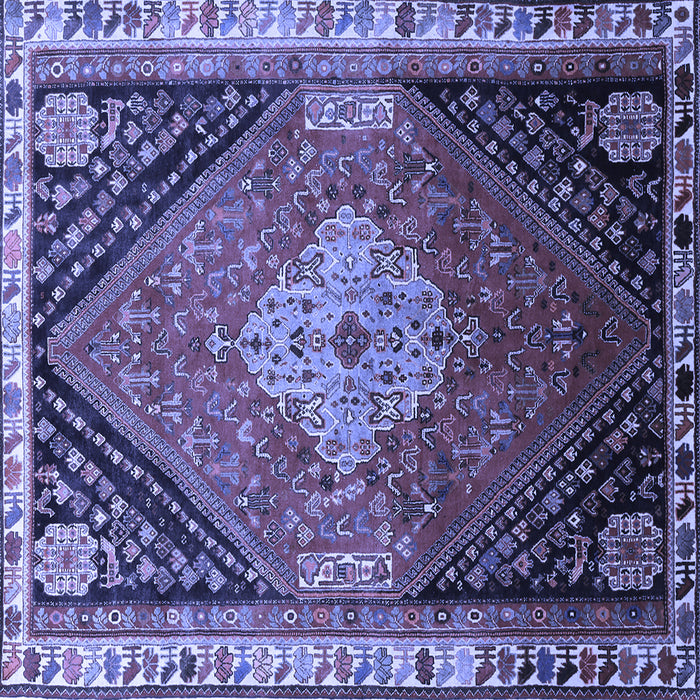 Square Persian Blue Traditional Rug, tr881blu