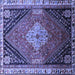 Square Persian Blue Traditional Rug, tr881blu