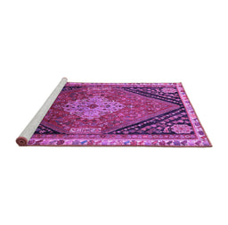 Sideview of Machine Washable Persian Purple Traditional Area Rugs, wshtr881pur