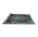 Sideview of Machine Washable Persian Light Blue Traditional Rug, wshtr881lblu