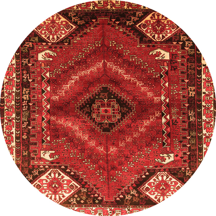Square Persian Orange Traditional Rug, tr882org