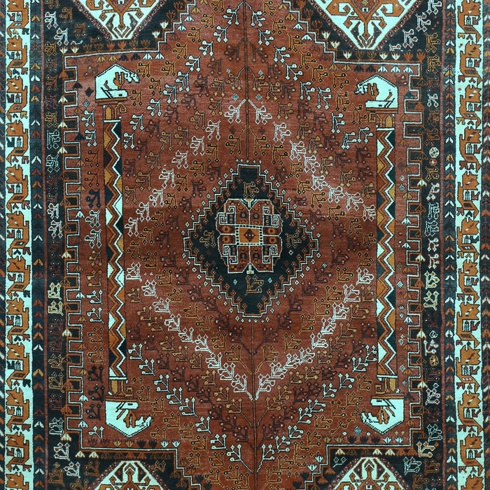 Machine Washable Persian Light Blue Traditional Rug, wshtr882lblu