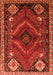 Serging Thickness of Machine Washable Persian Orange Traditional Area Rugs, wshtr882org