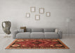 Machine Washable Persian Brown Traditional Rug in a Living Room,, wshtr882brn