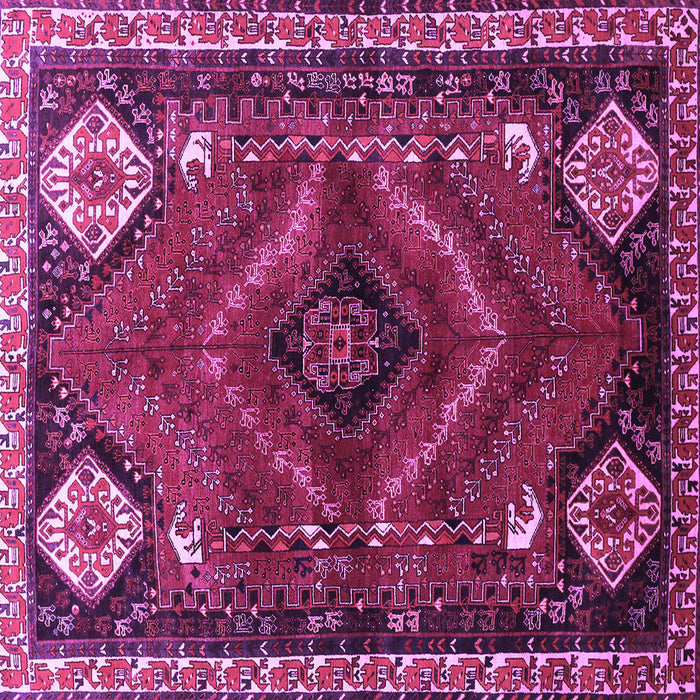 Square Persian Purple Traditional Rug, tr882pur