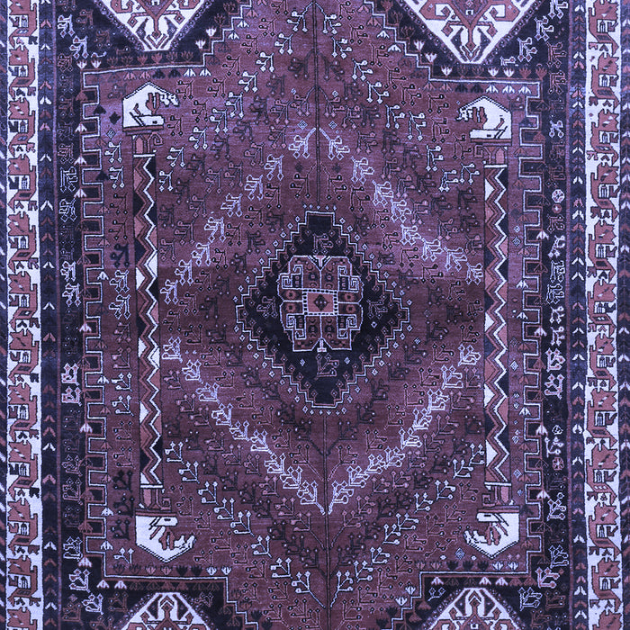 Machine Washable Persian Blue Traditional Rug, wshtr882blu