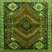 Serging Thickness of Persian Green Traditional Rug, tr882grn