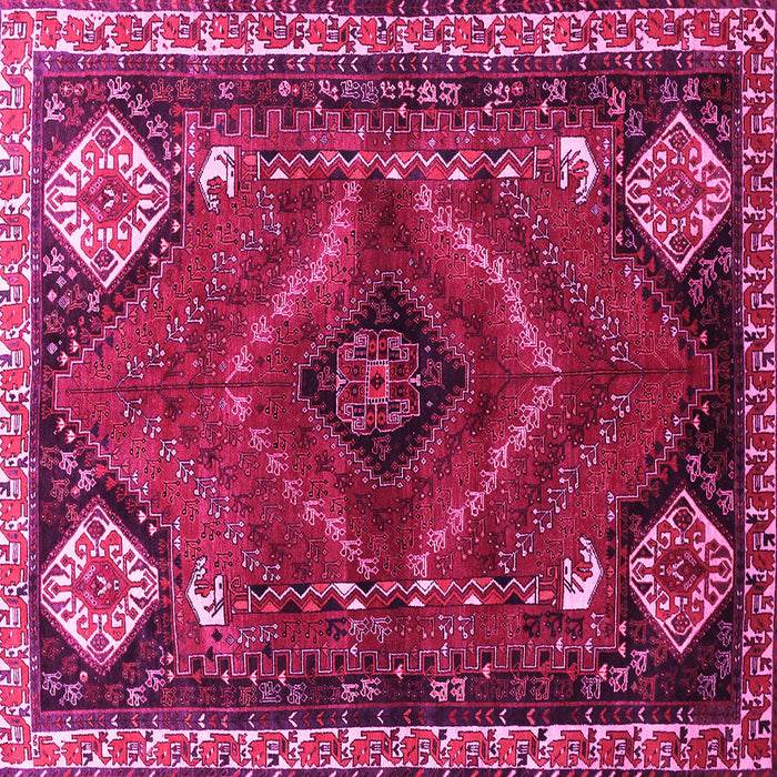 Square Persian Pink Traditional Rug, tr882pnk