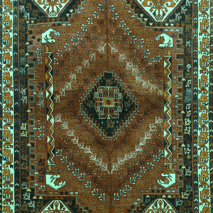 Machine Washable Persian Turquoise Traditional Area Rugs, wshtr882turq