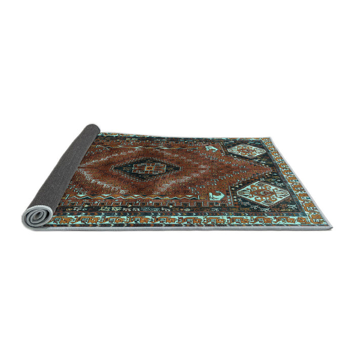 Sideview of Persian Light Blue Traditional Rug, tr882lblu