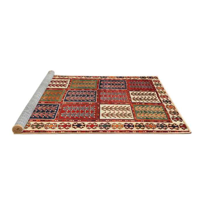Sideview of Machine Washable Traditional Red Rug, wshtr883