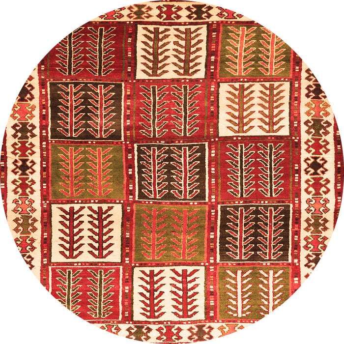 Square Persian Orange Traditional Rug, tr883org