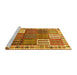 Sideview of Machine Washable Persian Yellow Traditional Rug, wshtr883yw