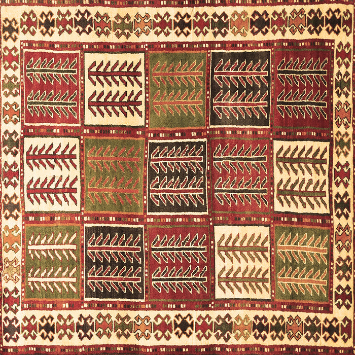 Square Persian Brown Traditional Rug, tr883brn