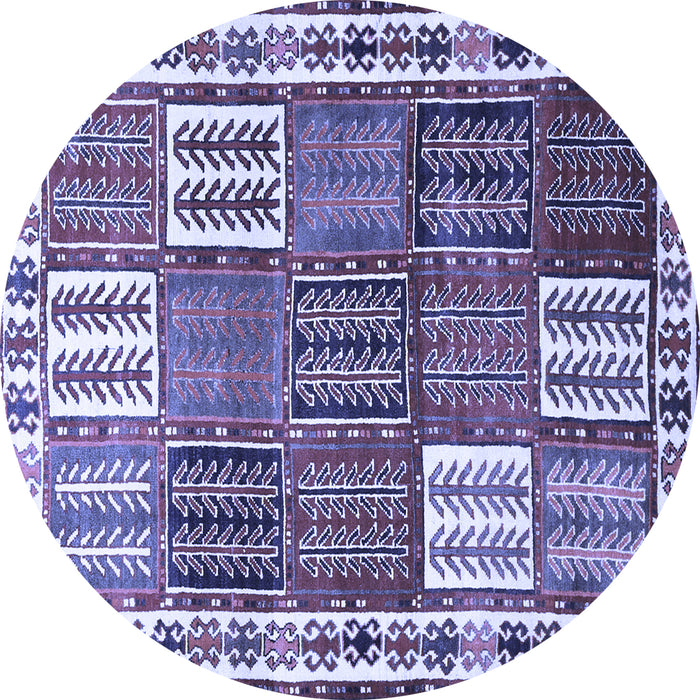 Round Persian Blue Traditional Rug, tr883blu