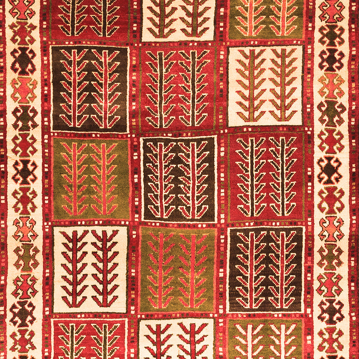 Serging Thickness of Machine Washable Persian Orange Traditional Area Rugs, wshtr883org