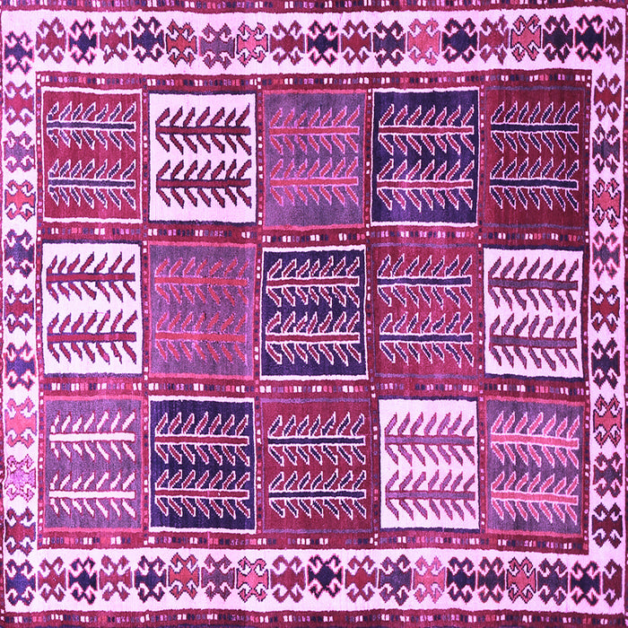 Square Persian Purple Traditional Rug, tr883pur