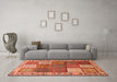 Machine Washable Persian Orange Traditional Area Rugs in a Living Room, wshtr883org