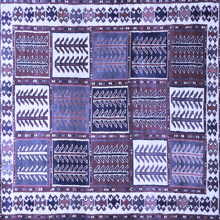 Square Persian Blue Traditional Rug, tr883blu