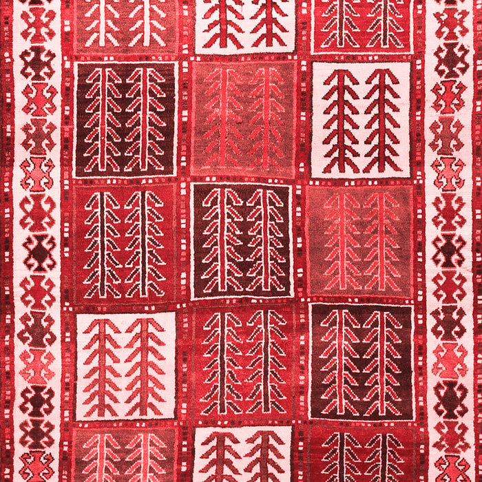 Machine Washable Persian Red Traditional Rug, wshtr883red