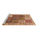 Sideview of Machine Washable Persian Brown Traditional Rug, wshtr883brn