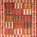 Serging Thickness of Persian Orange Traditional Rug, tr883org