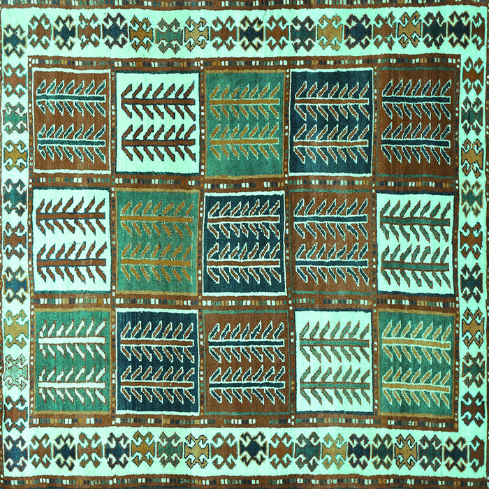 Square Persian Turquoise Traditional Rug, tr883turq