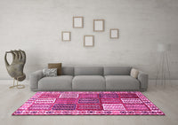 Machine Washable Persian Pink Traditional Rug, wshtr883pnk