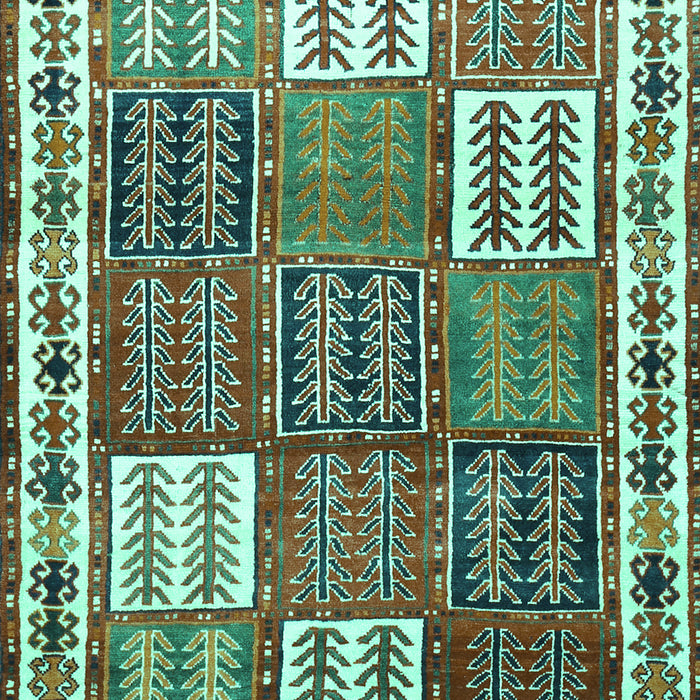 Machine Washable Persian Turquoise Traditional Area Rugs, wshtr883turq