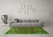 Machine Washable Persian Green Traditional Area Rugs in a Living Room,, wshtr884grn