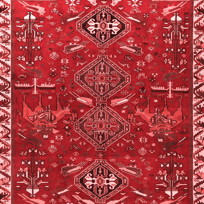 Machine Washable Persian Red Traditional Rug, wshtr884red