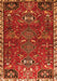 Serging Thickness of Machine Washable Persian Orange Traditional Area Rugs, wshtr884org