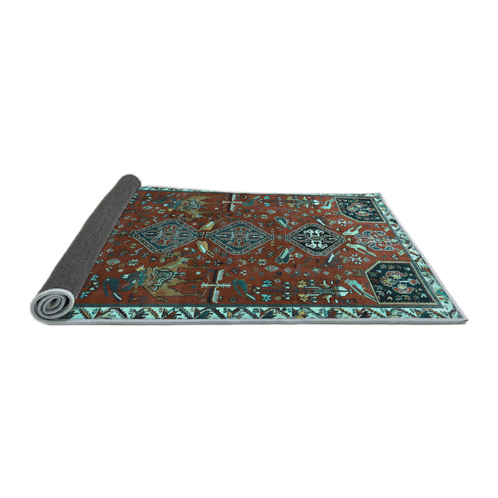 Sideview of Persian Light Blue Traditional Rug, tr884lblu