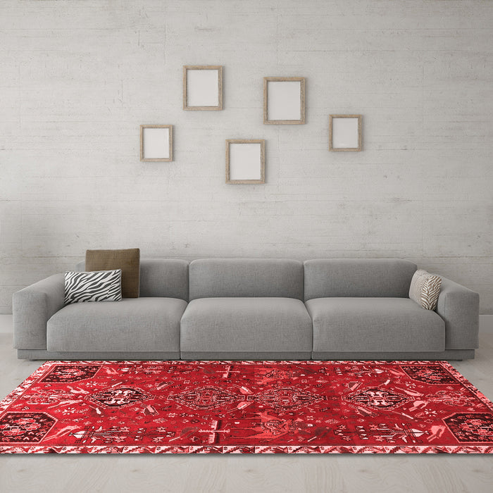Traditional Red Washable Rugs