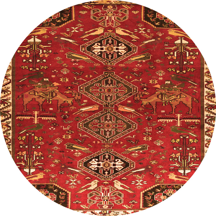 Machine Washable Persian Orange Traditional Area Rugs, wshtr884org