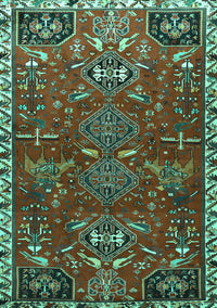 Persian Turquoise Traditional Rug, tr884turq