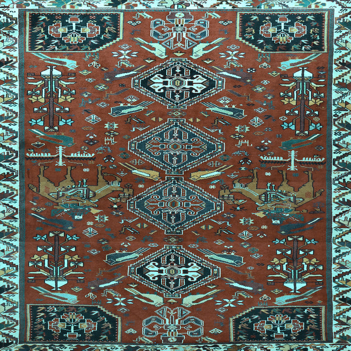 Square Persian Light Blue Traditional Rug, tr884lblu