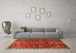 Machine Washable Persian Orange Traditional Area Rugs in a Living Room, wshtr884org