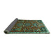 Sideview of Persian Turquoise Traditional Rug, tr884turq