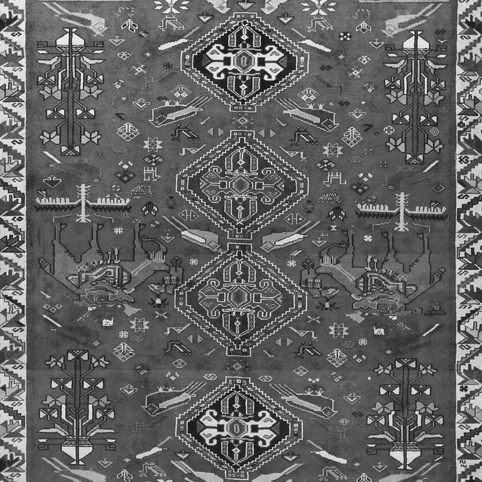 Serging Thickness of Machine Washable Persian Gray Traditional Rug, wshtr884gry