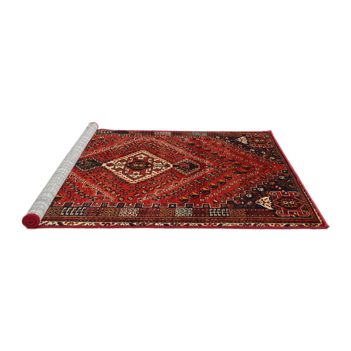 Sideview of Machine Washable Traditional Sienna Brown Rug, wshtr885